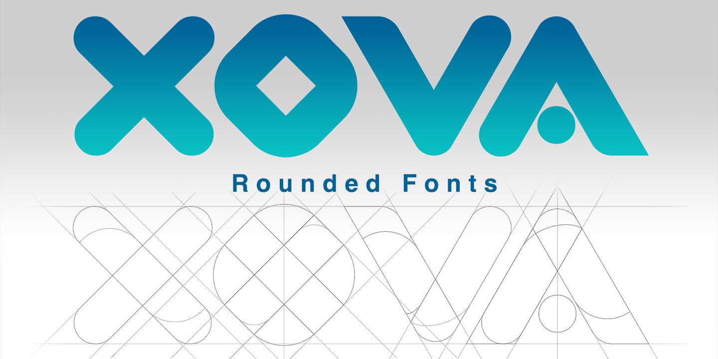 Beispiel einer Xova Rounded Regular-Schriftart